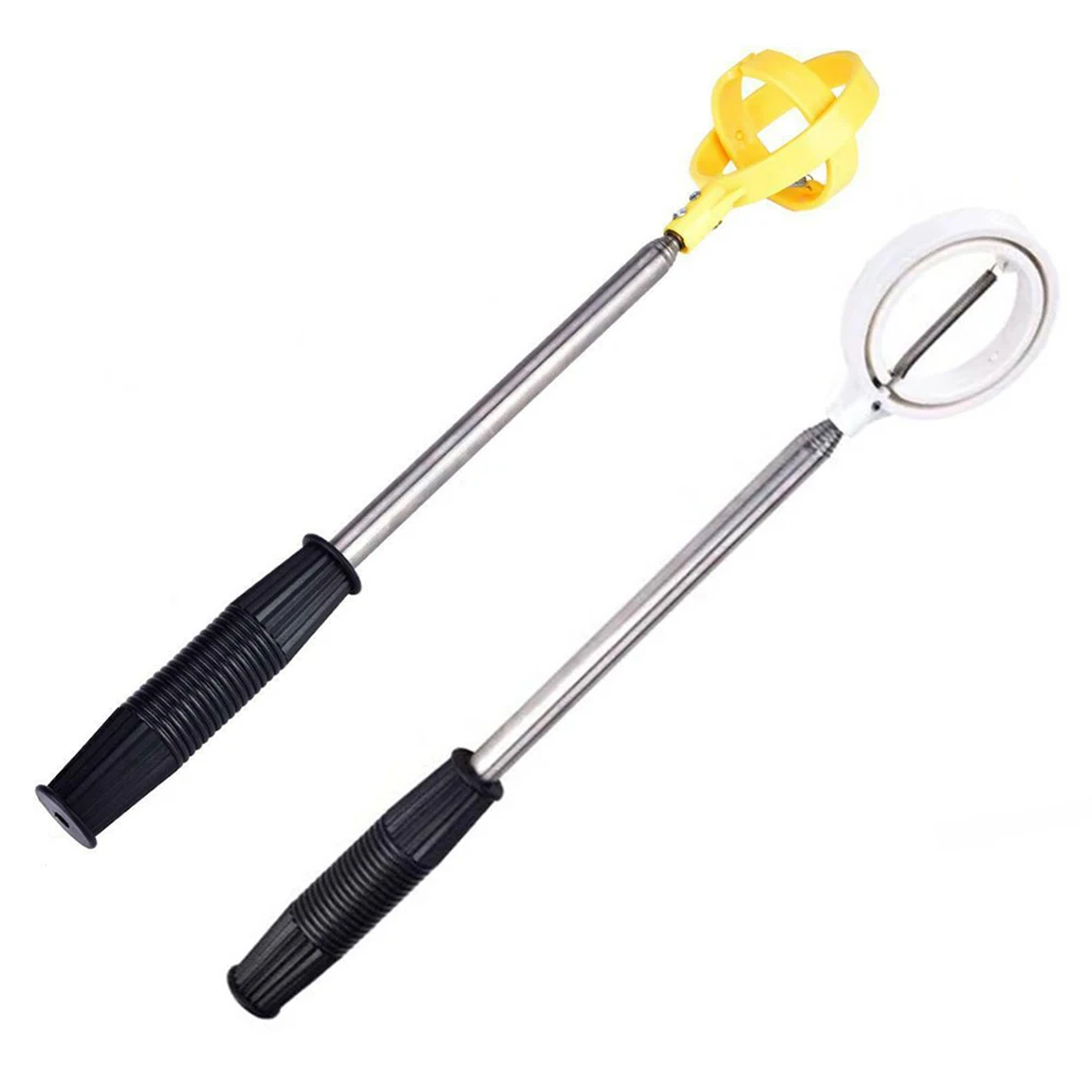 Logo Custom Golf Ball Retriever 8 Sections Telescopic Extendable Golf Ball Picker Pick up Tool with Automatic Locking Scoop