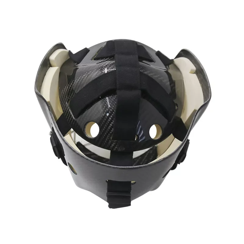 Wholesale Carbon Fiber Strong Protection Ice Hockey Goalie Helmet with Cage