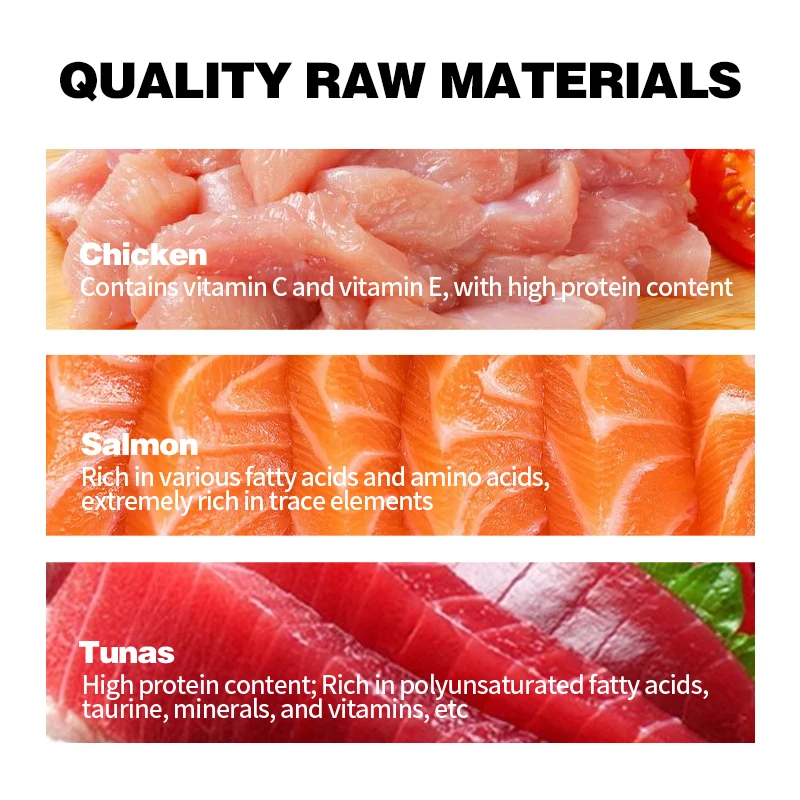 In Stock Pet Wet Treat High Protein Chicken Tuna Salmon Creamy Cat Snack Food