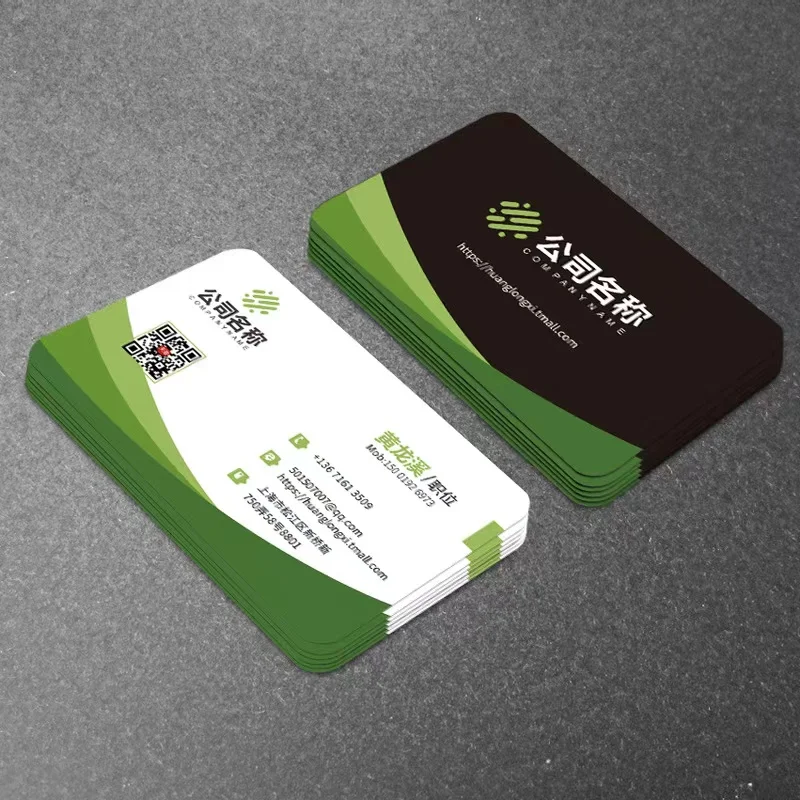 Customized Business Cards High Upscale Black Card Hot Stamping Silver Cardboard End Customization