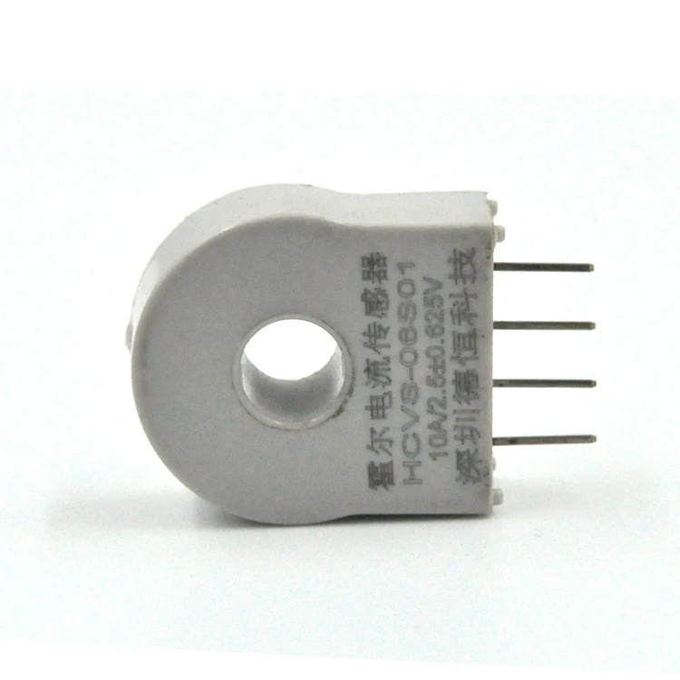 single 5V supply current transducer 10A/2.5V dc hall effect sensor