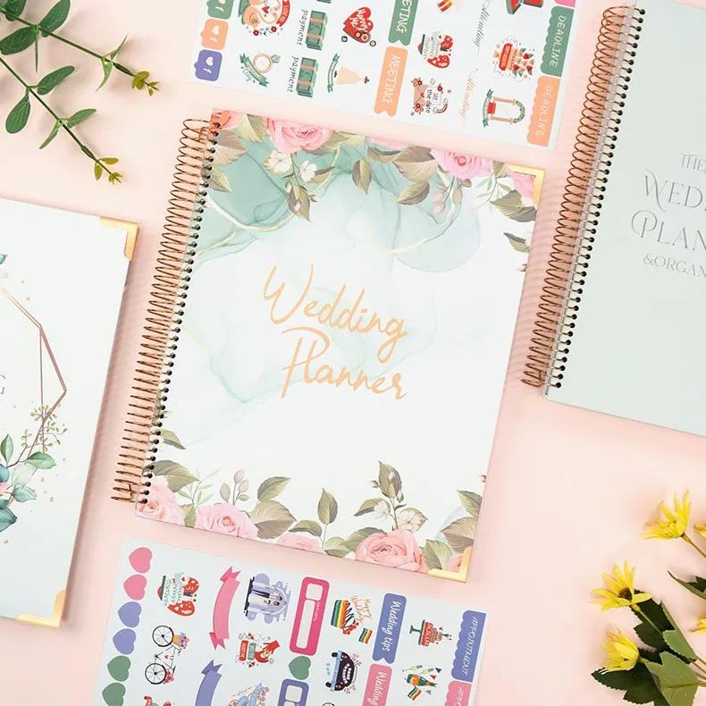 2024 Flower wedding Journal wedding engagement dress planner  budget A4 A5 marry notebook