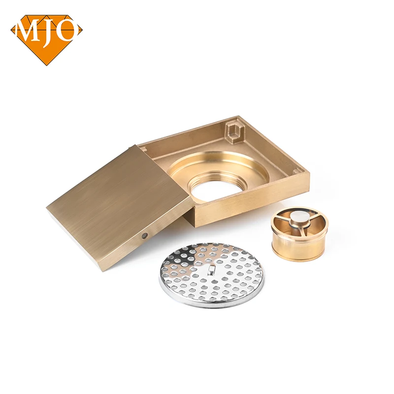 Factory Wholesale Hidden Customized Size Copper Bathroom Floor Drain