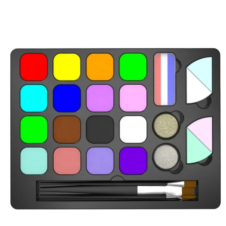 Hot Sale Cream Face Paint Professional Halloween Makeup Glow In Dark Face Paint For Kids Face Painting Palette Kit