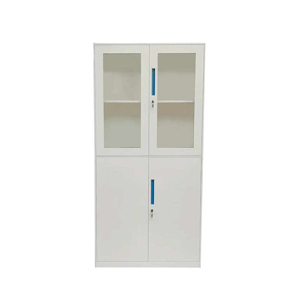 Customized OEM office furniture sliding glass door  filing lockable steel cupboard cabinet