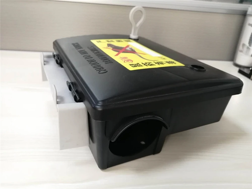 House Rat Poison Bait Box Plastic Rodent Bait Station Mouse Trap Bait Box