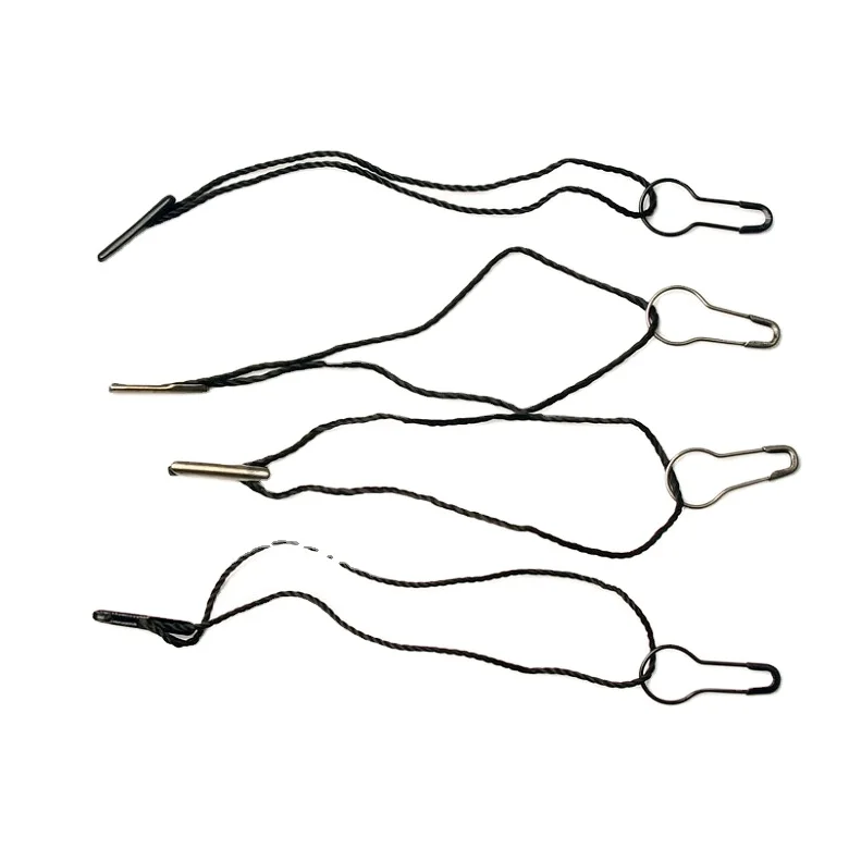 Пользовательский тисненый фирменный логотип, уплотнительная бирка, хлопковая нейлоновая веревка с защитной булавкой