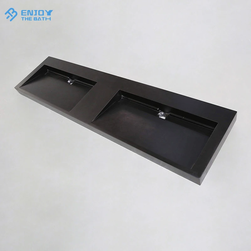 Acrylic stone basin wall hung trough vessel basin