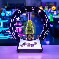 Geer Wheel Bottle Champagne Glorifier Display Racks led bottle glorifier base
