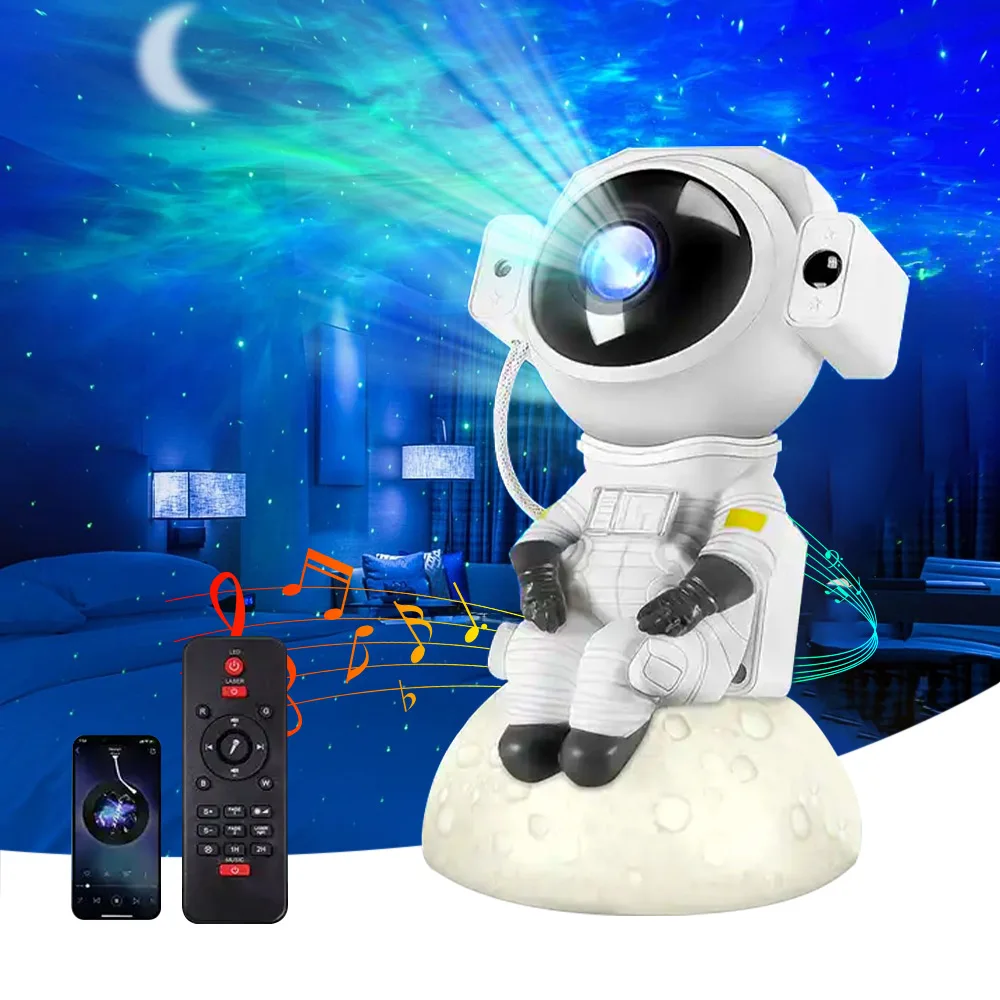 Astronaut Galaxy Projector, Star Projector Night Light with Moon lamp Speaker Remote Control and Nebula Galaxy Light Projector