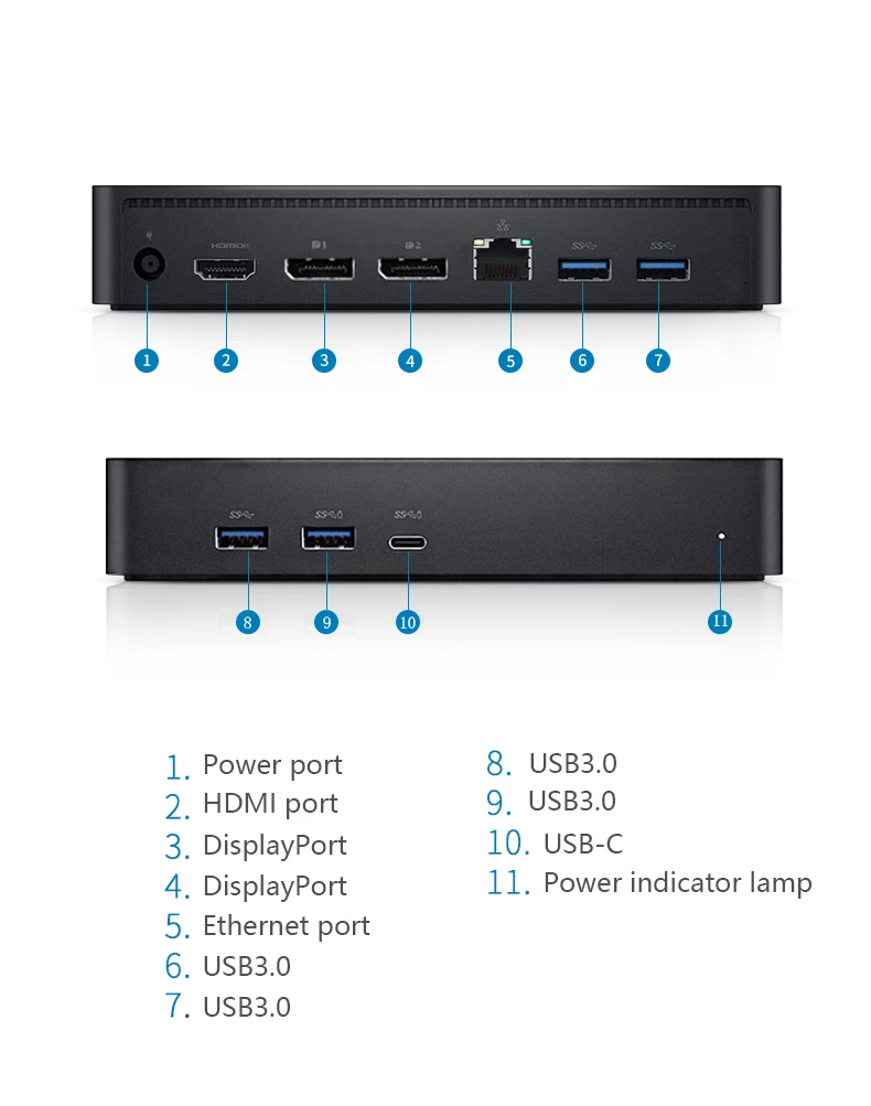 Оригинальная док-станция D6000S для Dell Универсальная с адаптером