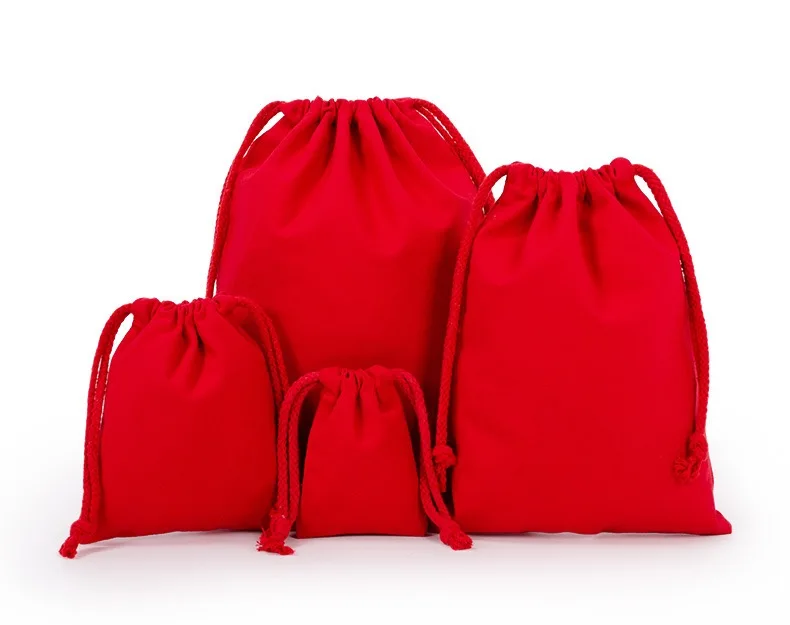 Good Quality Custom Logo Colorful Reusable Gift Cotton Canvas Double String Dust Drawstring Bag with Cheap Price