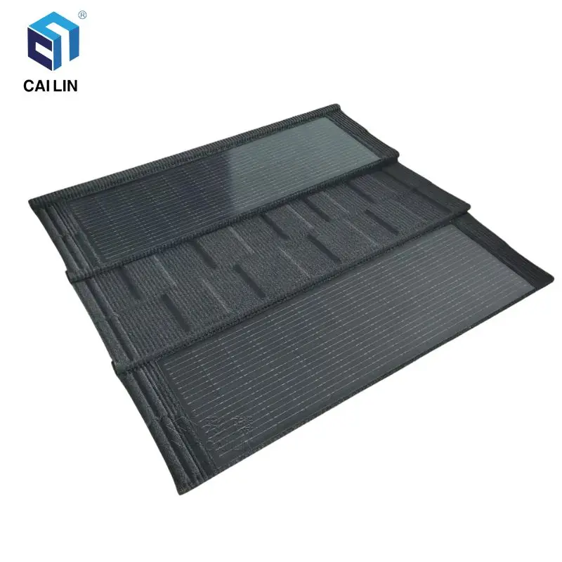 Low Carbon 90 W High Quality BIPV Solar Panels Building Solutions Solar Shingle Roof Tiles Photovoltaic