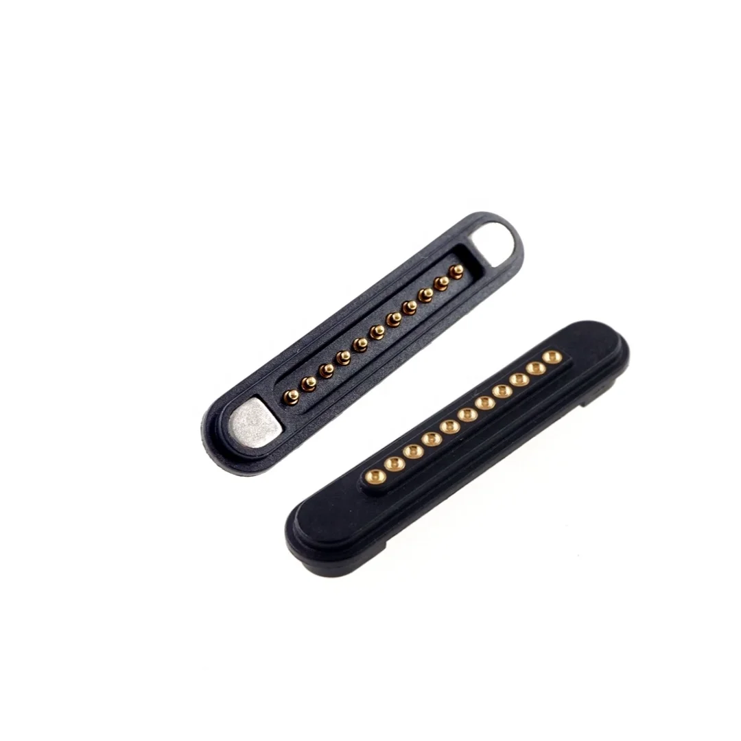 Single Row High Current Battery Switch Probe Strong Force Spring-Loaded Modular 11 Pin Magnetic Connector Pogo Pin
