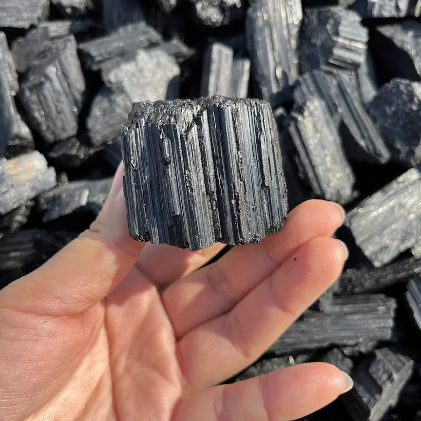 Wholesale Crystals Healing Stones Natural Rough Stone Crystal Mineral Specimen Raw Black Tourmaline