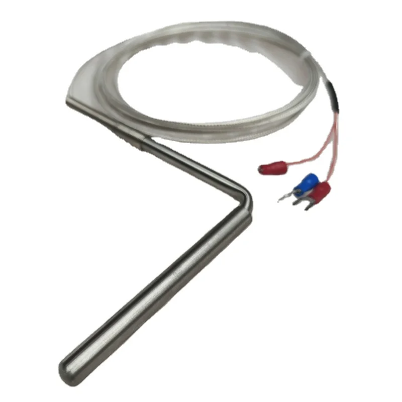 L type probe  8x80mm 2 meter PT100 sensor