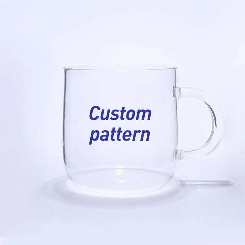 Custom cup Best sell customizable drinkware reusable espresso coffee cups tea glass cup drinking glass mug clear