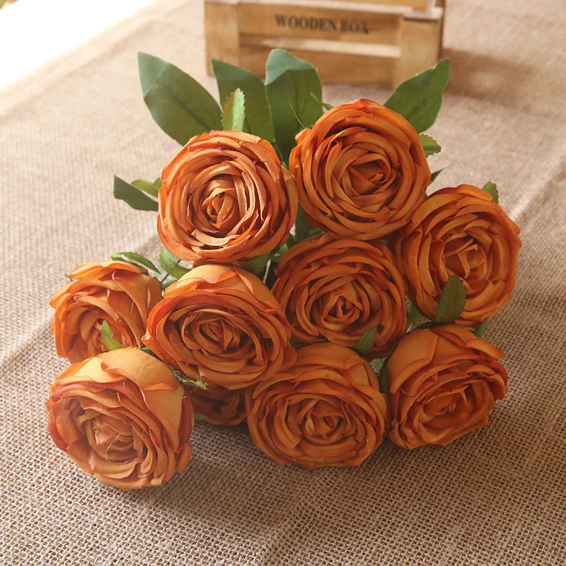 High quality artificial flowers rose buds preserved rose dome decoration background flower heads wholesales silk flowers wedding