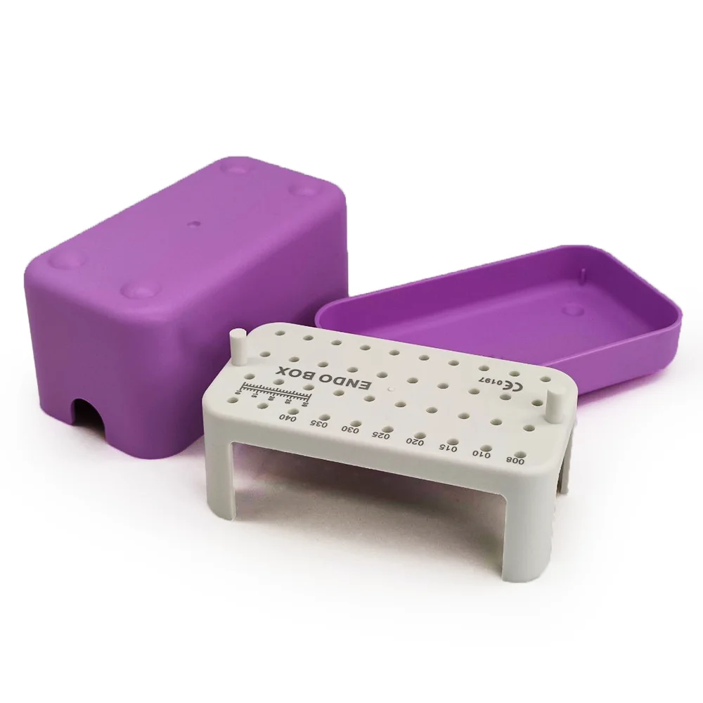 Guarddent custom 40 holes autoclave plastic dental bur disinfection instrument endo file box