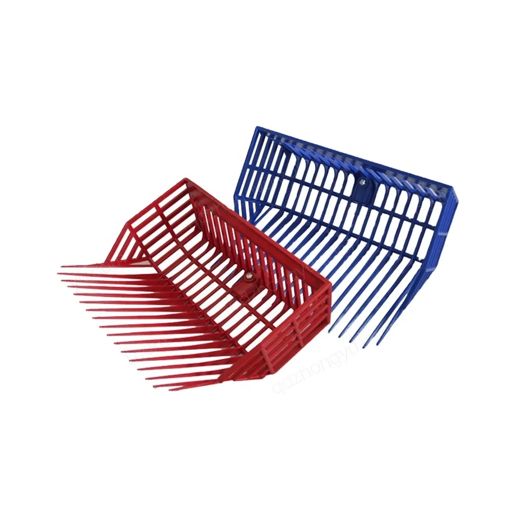 Heavy-Duty 17-Tine Garden Snow Fork Flexible Plastic Hay and Manure Pitch Fork with Durable Construction