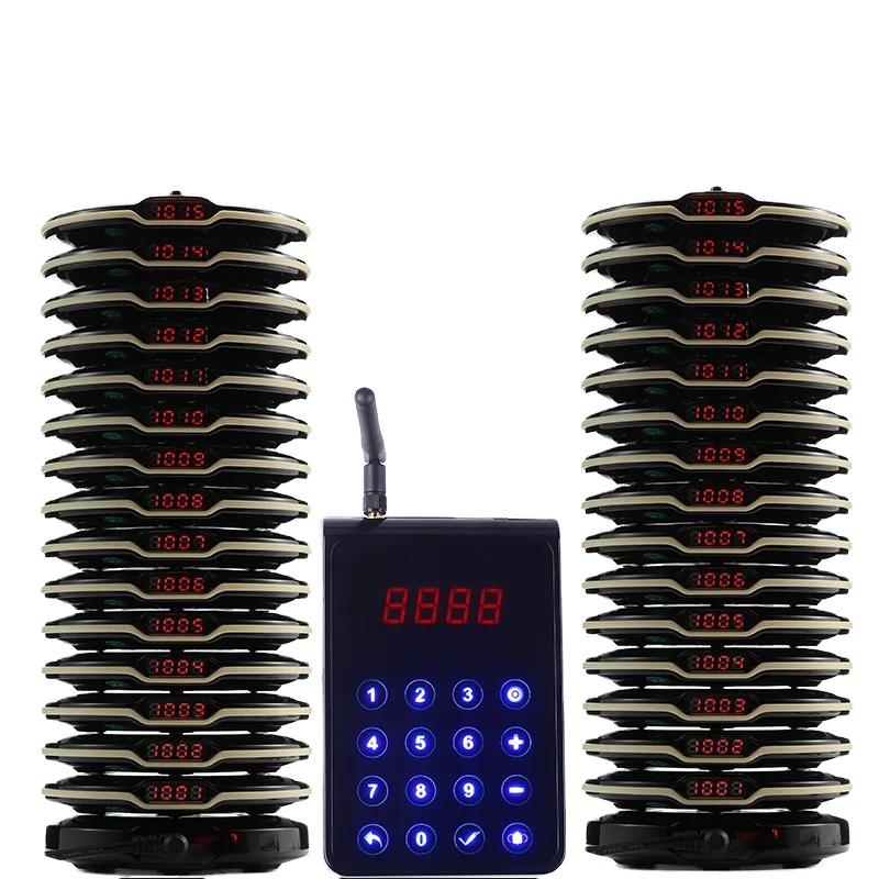 Electronic Restaurant Buzzers Queue Calling System Coaster Pager Customer Calling System food buzzer