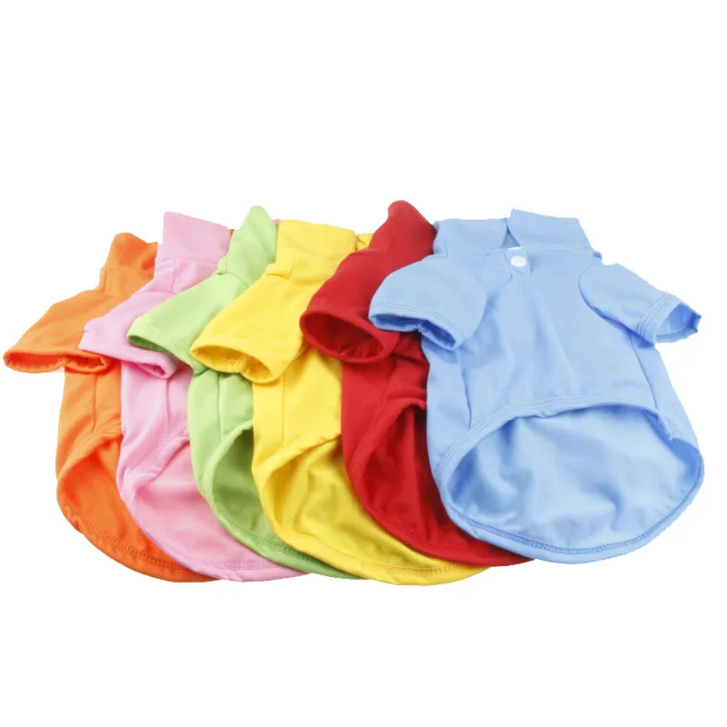 Wholesale Pet Clothes Spring Summer Dog Polo Shirt Candy Color Dog T-shirt for Small Medium Sized Pets