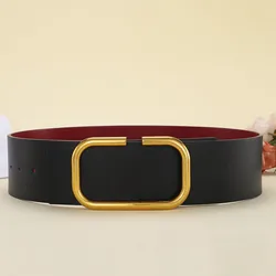 2022 High Quality Designer Wide Belts for Women Luxury Genuine Leather Wide Waist Belt Ladies