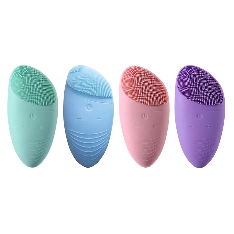 Portable Electric Face Cleanse Brush Pore Cleaner Sonic Silicone Face Cleansing Brush
