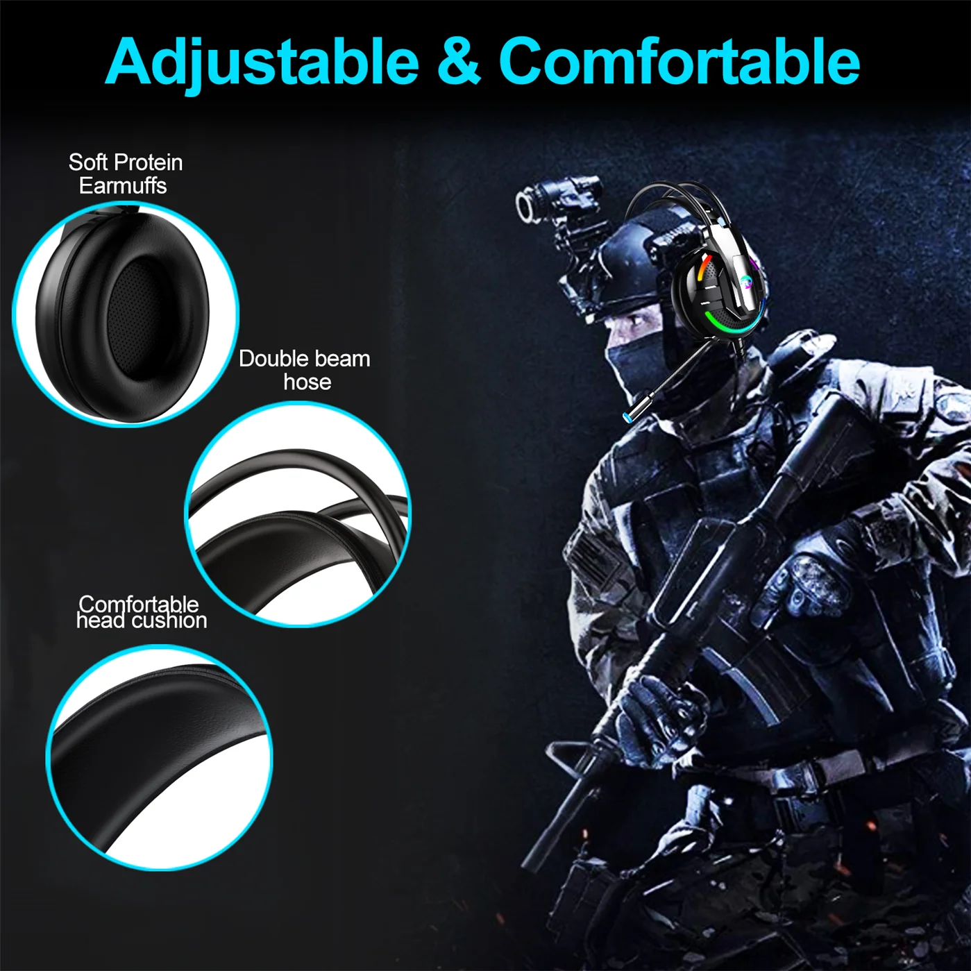 Best selling wired gaming headset comfortable gaming headphones for computer gamer