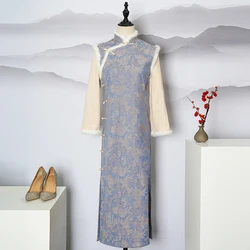 Высококачественное новое улучшенное платье Ципао с вышивкой традиционное китайское платье Ципао