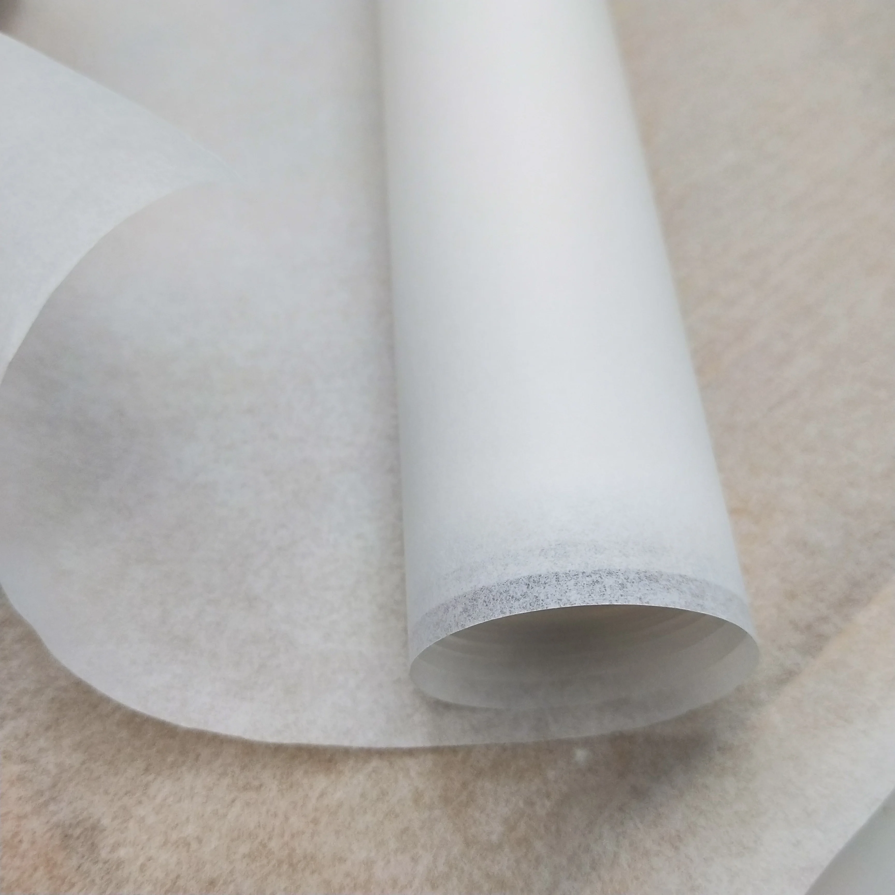 Custom  40g White Greaseproof silicone coated parchment baking paper roll/sheet