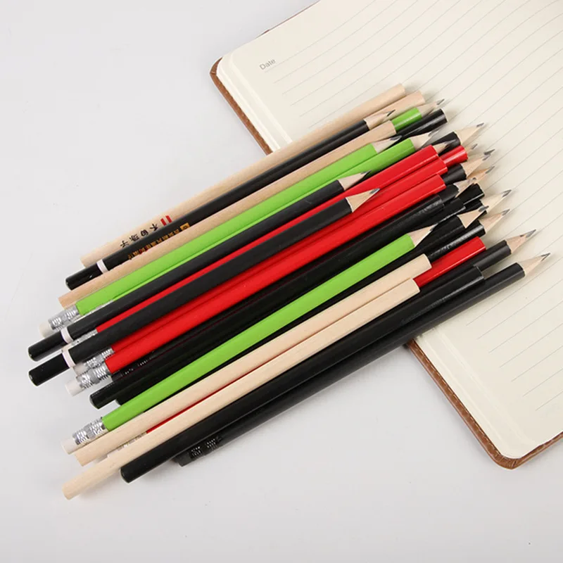 Factory customized pencils Dip-top wooden pencils for Hotel meeting advertisement pencils stationery can be printed logo