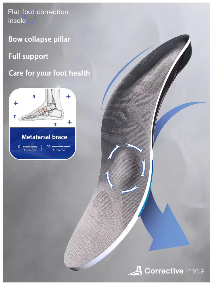 Graphene orthotic insole flat foot arch support transverse arch collapse flat foot pes valgus strephexopodia orthotic tool