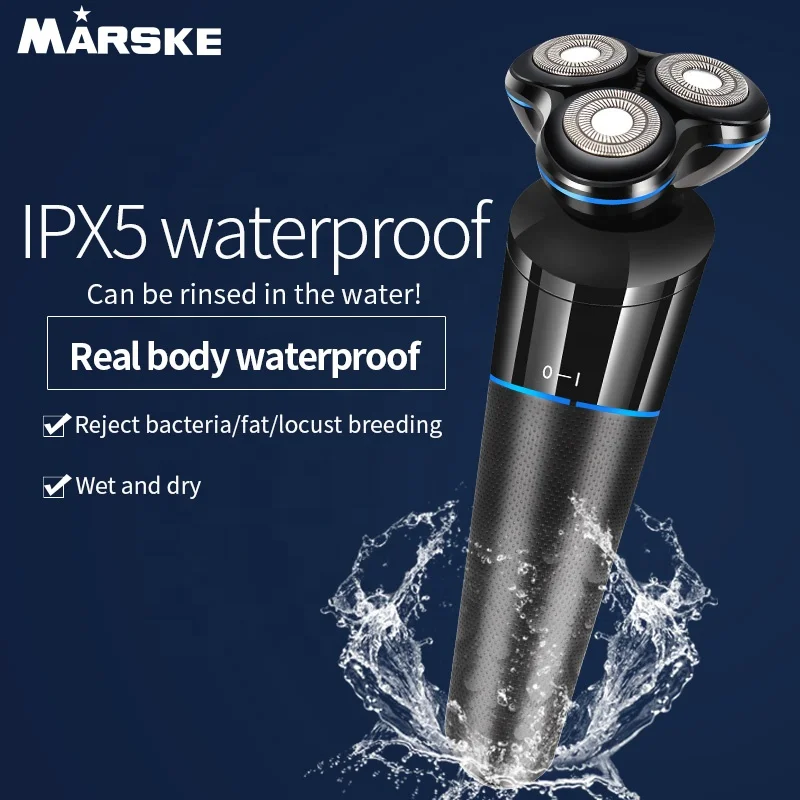 MARSKE 3333 multi-function four-in-one floating cutter head nose hair device sideknife body wash three-head shaver