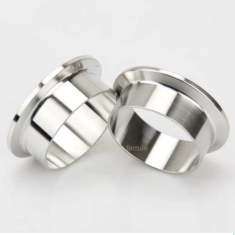 38mm Factory OEM sanitary stainless steel ss304 clamped pipe fitting ferrule connector