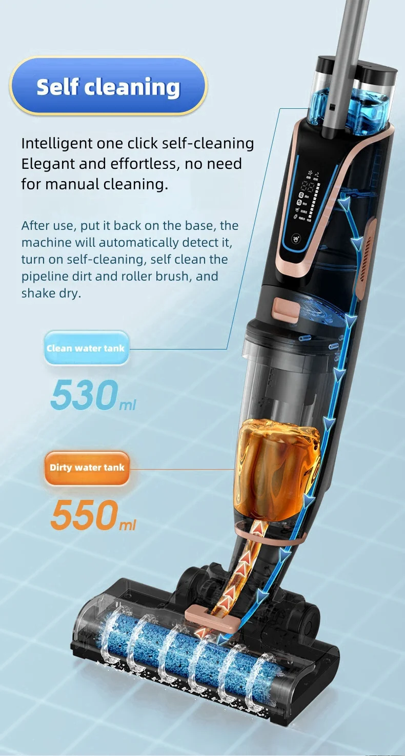Original 2024 new Portable Powerful Self Cleaning Dry Wet Cordless Handheld Vacuum Cleaner for Home