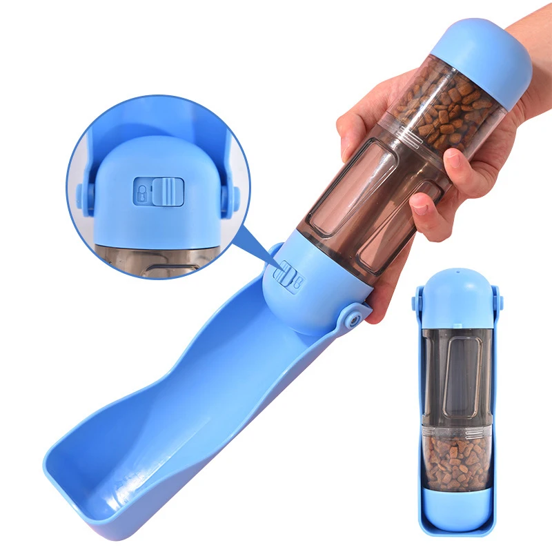 Amazon new outdoor lightweight travel pet water bottle portable pet cup dog water bottle dispenser