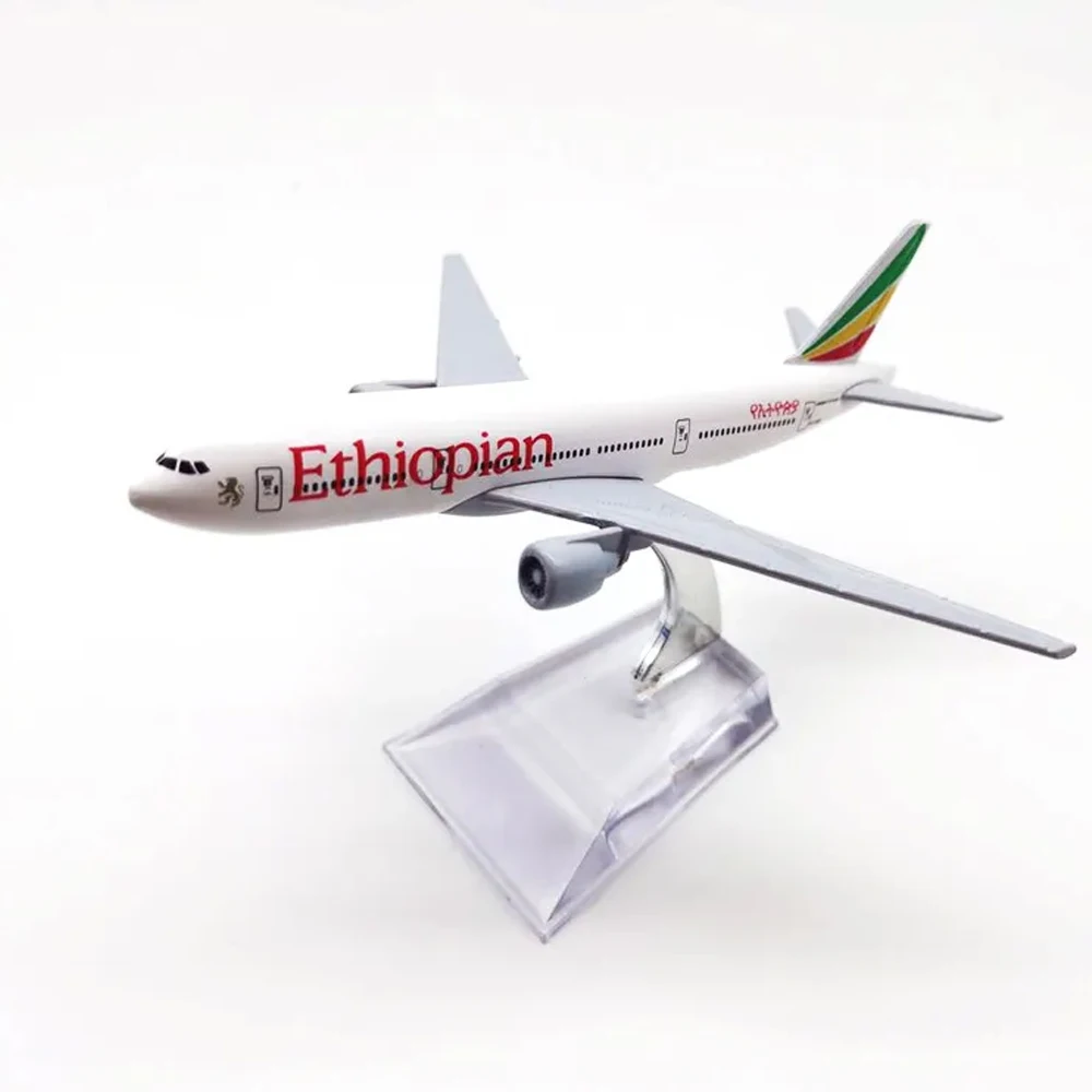 16cm Ethiopia B777 Airplane Model Diecast Toy for Collectible Kids Gift Small Aircraft Models Boys Alloy Toys