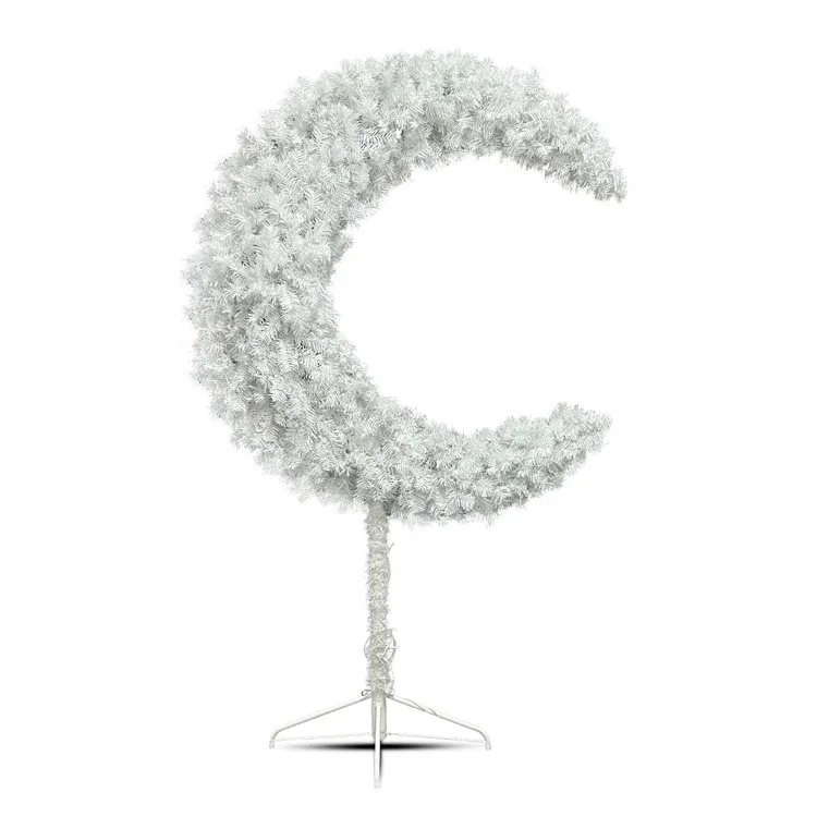 Hot Sale Islamic 6ft PVC Artificial White Moon Tree Eid Ramadan Decoration Moon Tree For Indoor