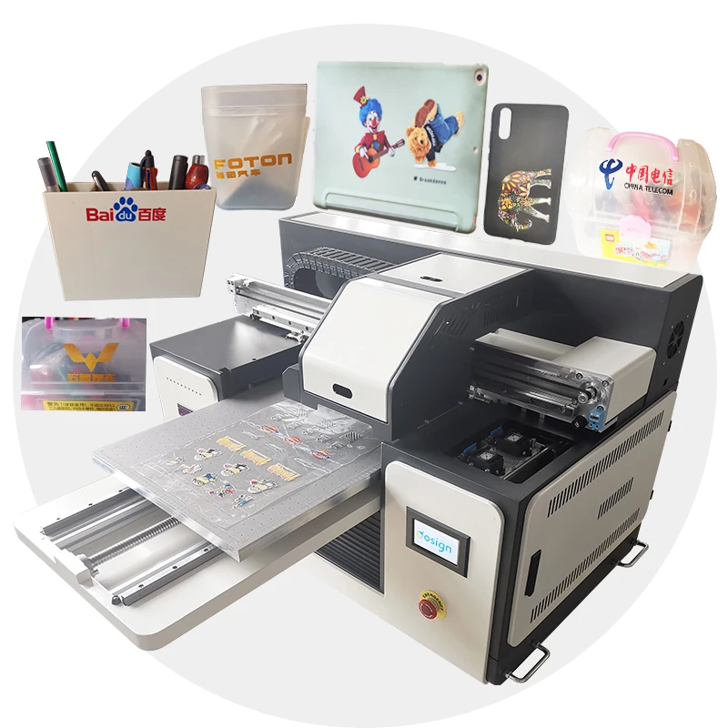 Low price xp600 print heads phone cover 3d varnish flatbed uv printer machine for glass cup with CCD