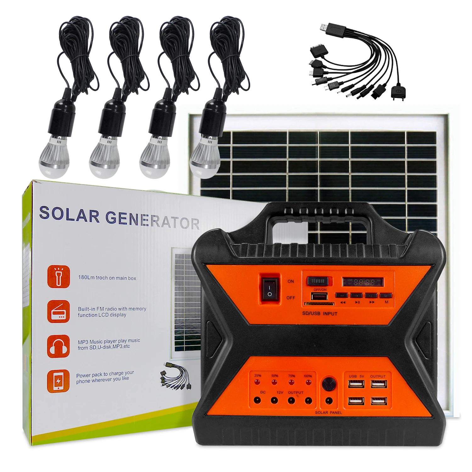 GCSOAR Mini Solar System Light Provide Lighting Communication and Charging Functions as a Backup Energy Source