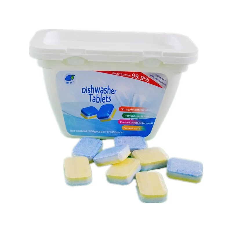 Dishwasher Paste Tablet Automatic Dishwasher Cleaner Powerful Quick Remover Oil Stains Dishwasher Detergent Tablets