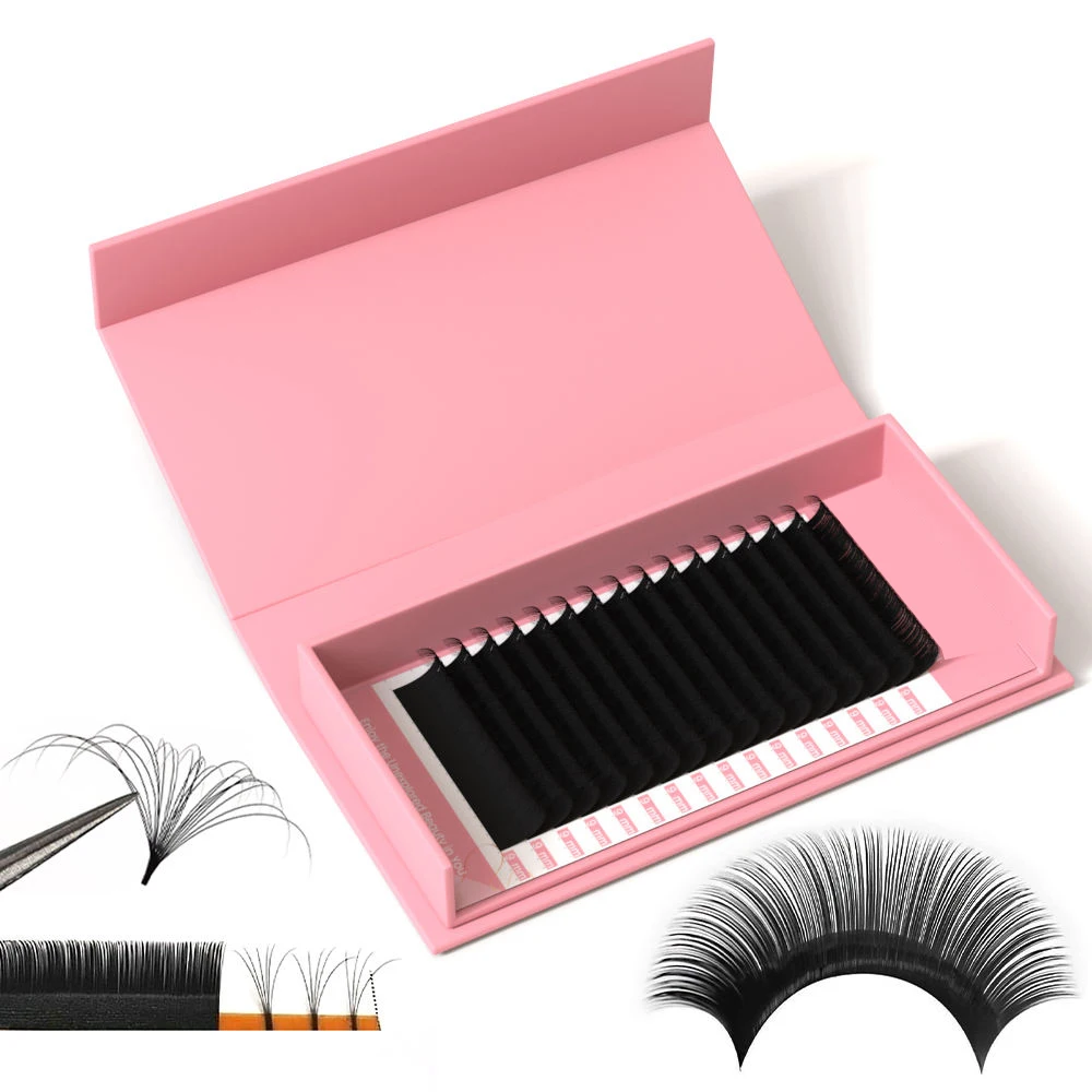 C CC D CURL Eyelash Extension Soft Natural Grafting Lashes Easy Fan Faux Mink Eyelash Extension