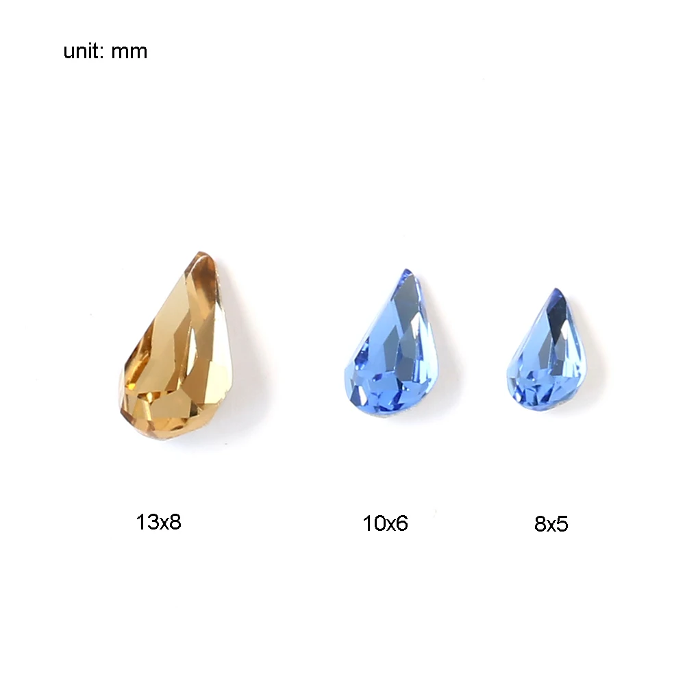 premium peridot drop Jewelry Accessories K9 crystal point back loose stone jewelry crystal element