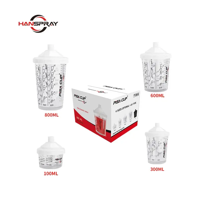 Widely Used pistola pintura automotriz spray gun cup plastic cup hvlp spray gun painting gun cars paint mixing cups