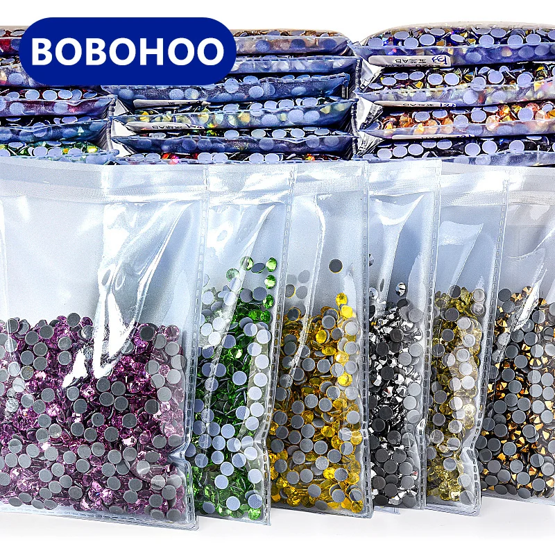 Factory High Quality SS16-SS20 AB Crystal Rhinestones Hotfix Flat Back Glass Cristal Diamond Rhinestone Wholesale For Clothes