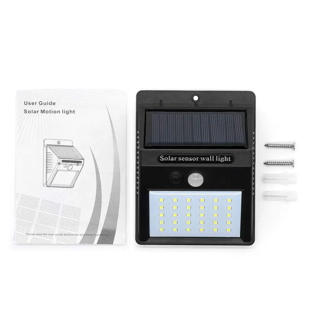 Outdoor 3 Lighting Modes 30LED Wall LED Sensor Solar Light With Ip65 Waterproof
