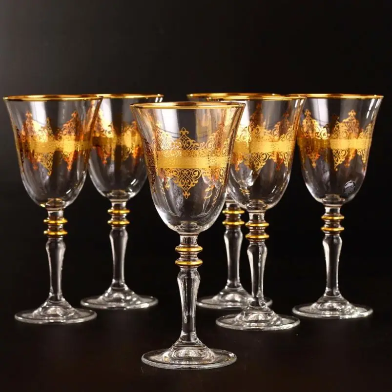 Luxury Designed Retro Vintage Bohemia Turkish Moroccan Wine Glass