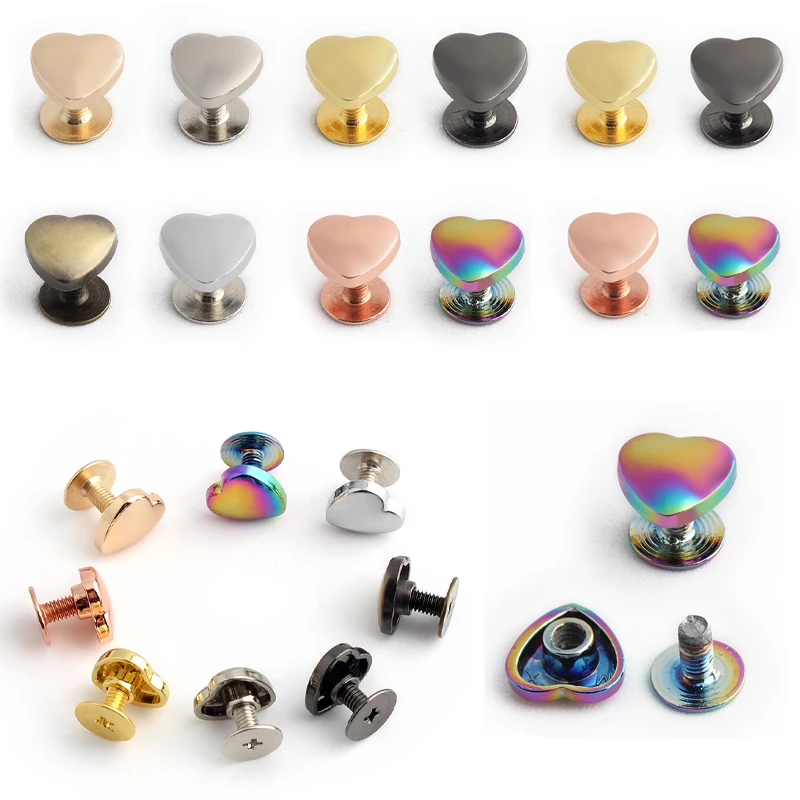 Nolvo World Alloy Rivet Handmade Decorative Screw Buckle Love/Star/Lightning Shaped Hardware Bag Feet