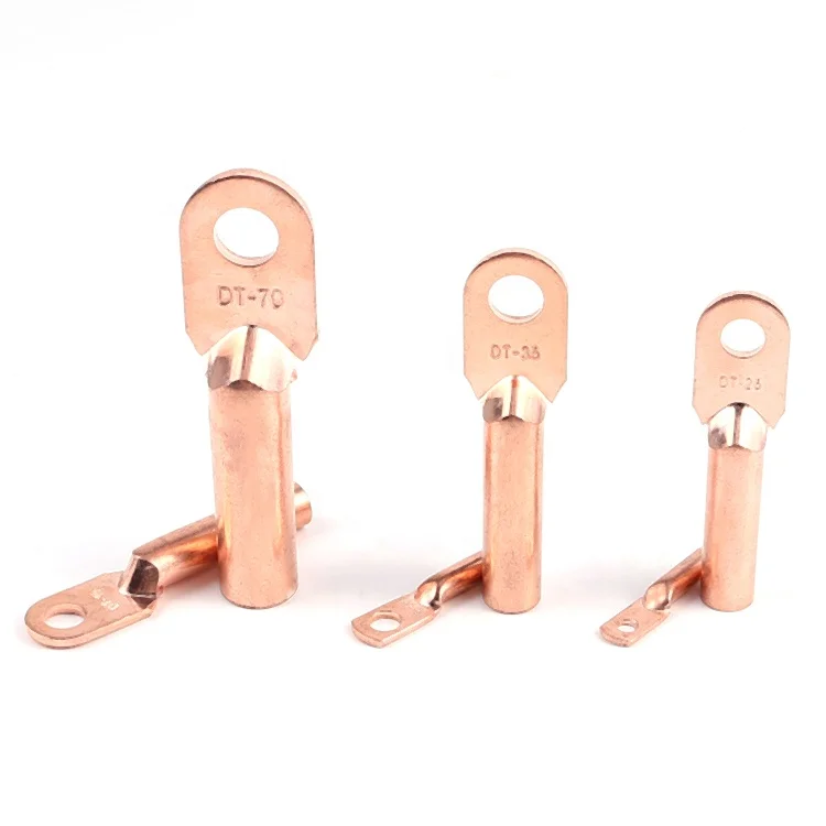 DT Electrical Aluminum Tinned Plated welding Ring Round Copper Brass Battery Wire Tubular Terminals Connectors Crimp Cable lugs